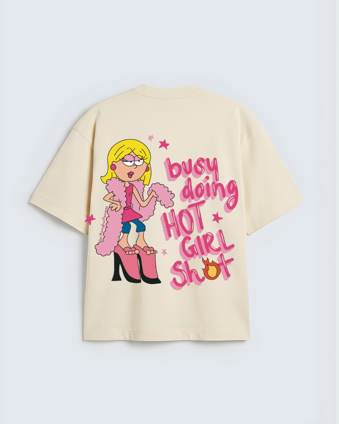 Busy Doing Hot Girl Stuff Cartoon Character T-Shirt