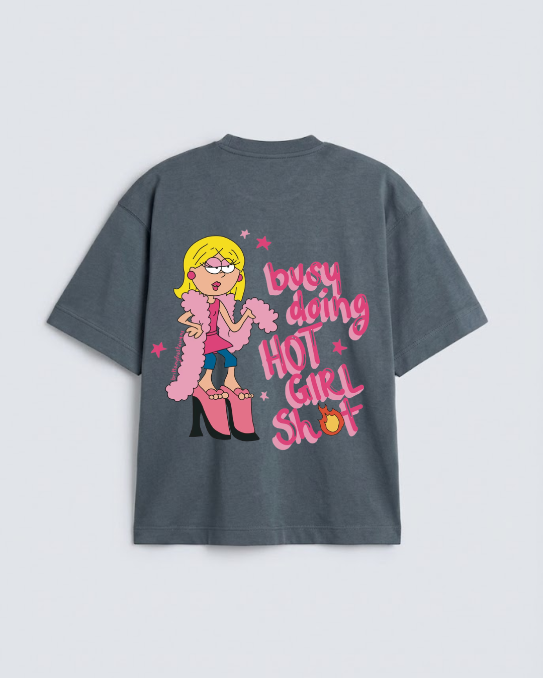 Busy Doing Hot Girl Stuff Cartoon Character T-Shirt