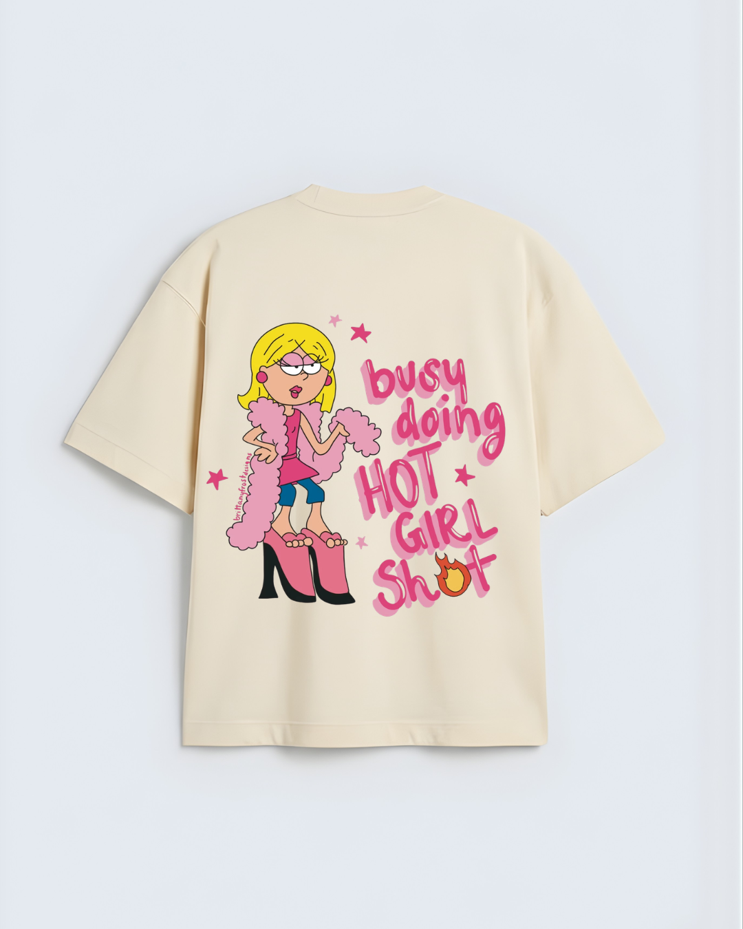 Busy Doing Hot Girl Stuff Cartoon Character T-Shirt