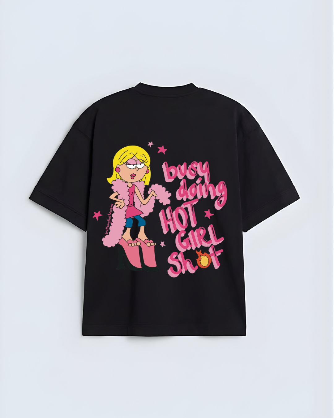 Busy Doing Hot Girl Stuff Cartoon Character T-Shirt