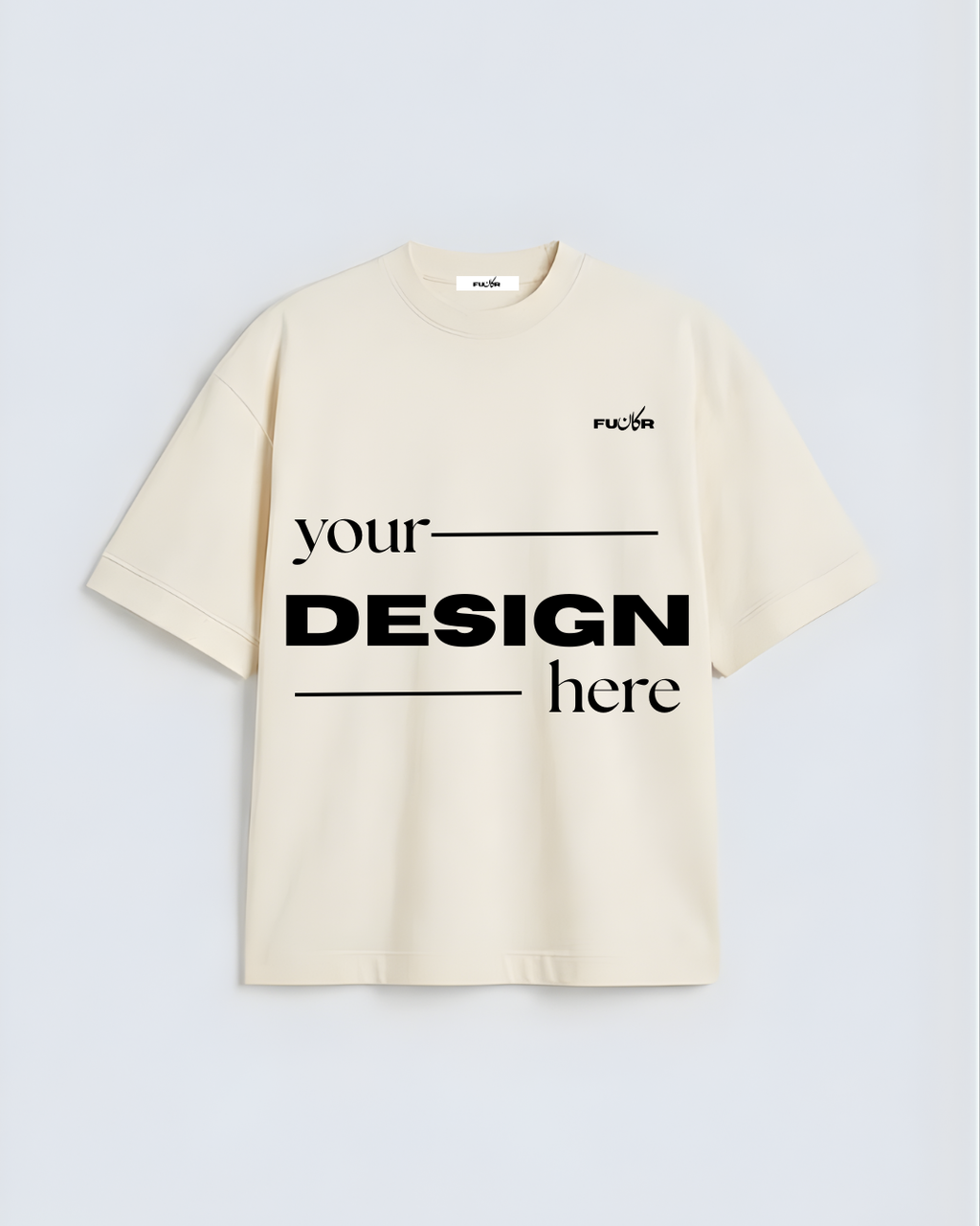 Your Design Here Custom Template Cream T-Shirt