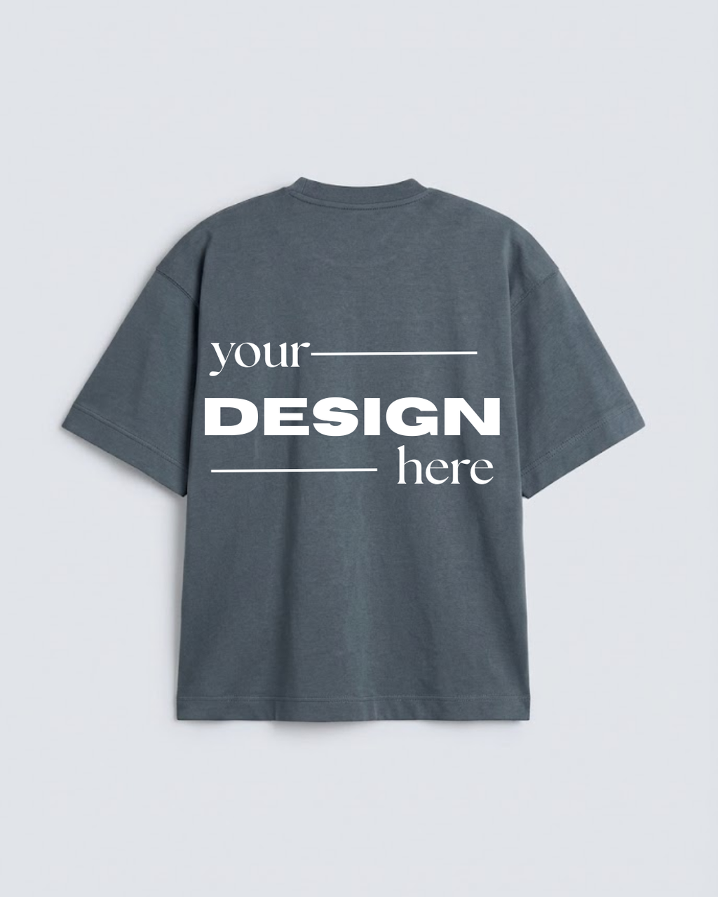 Your Design Here Custom Template Charcoal Gray T-Shirt
