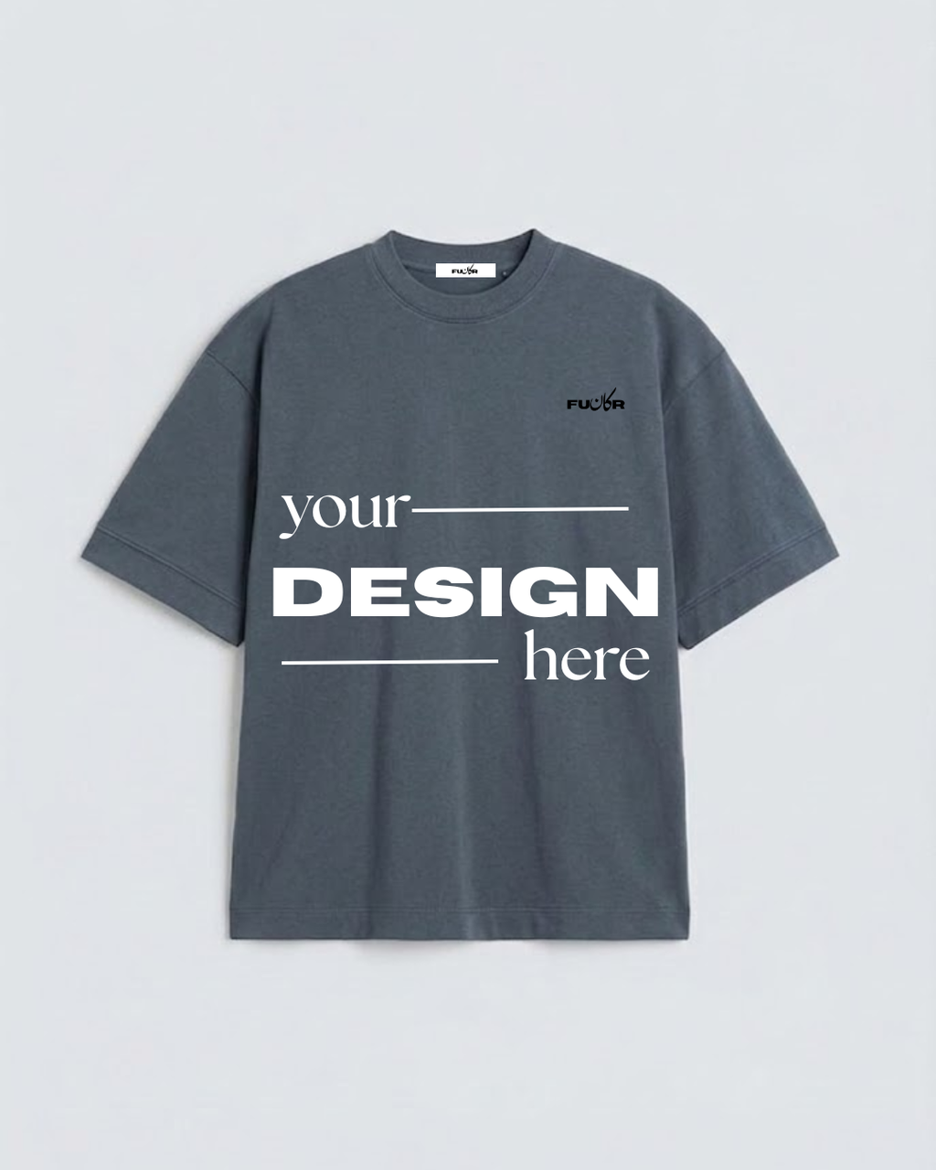 Your Design Here Custom Template Charcoal Gray T-Shirt