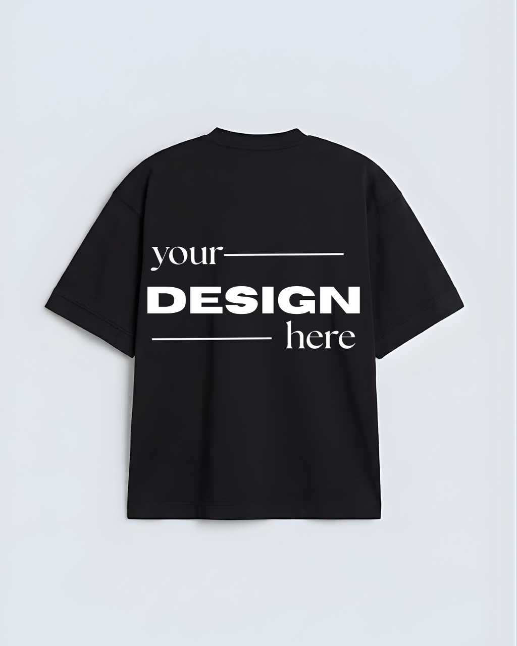 Your Design Here Custom Template Black T-Shirt
