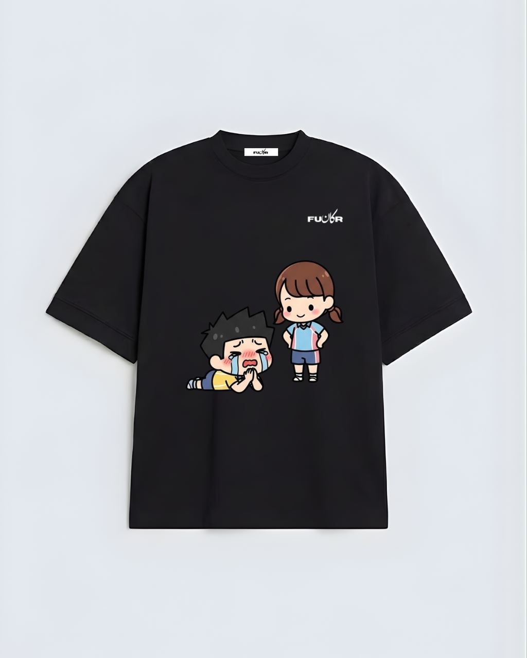 Cute Cartoon Characters Oversized  T-Shirt